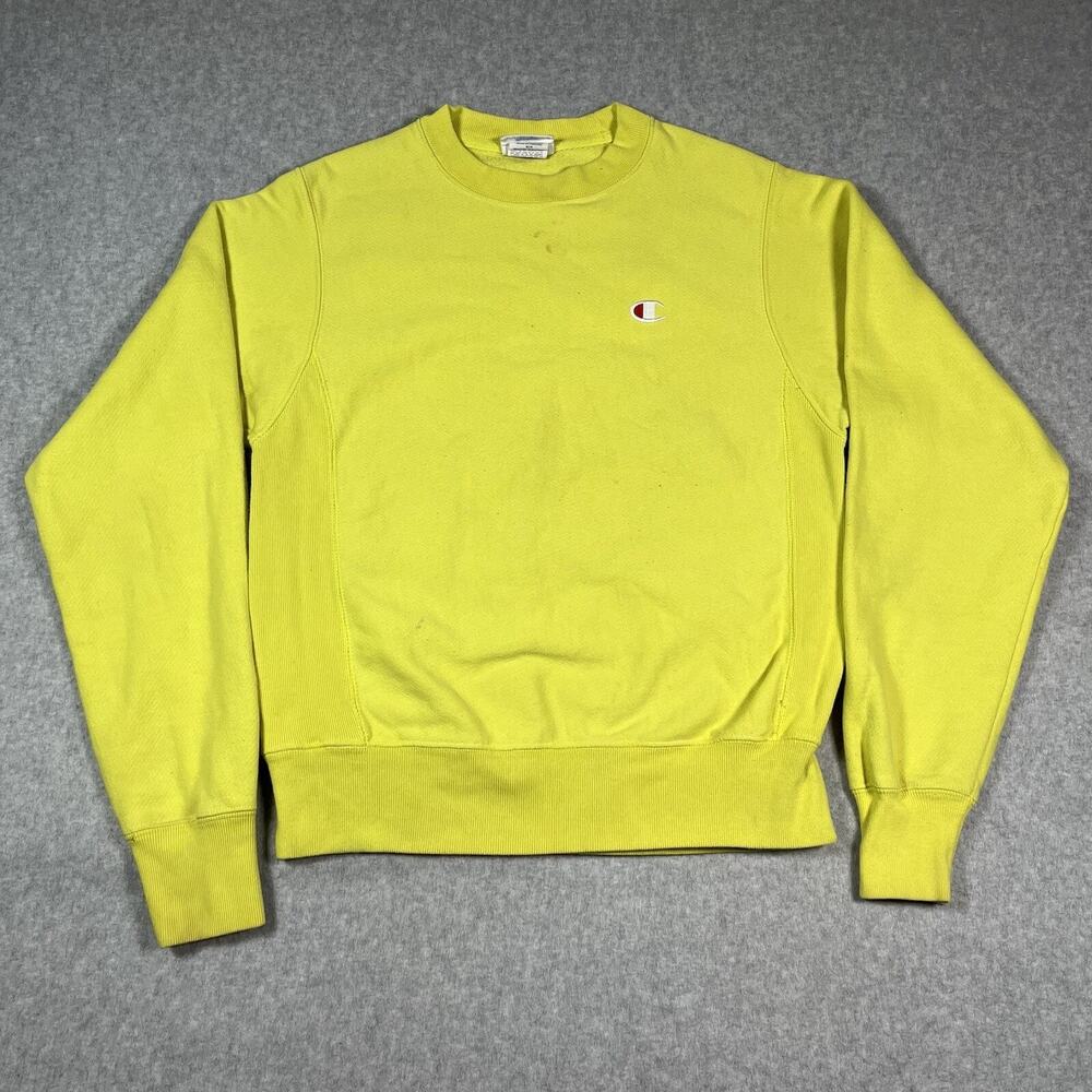 Vintage Champion Reverse Weave Crewneck Sweater Men's Size XS Mustard Yellow